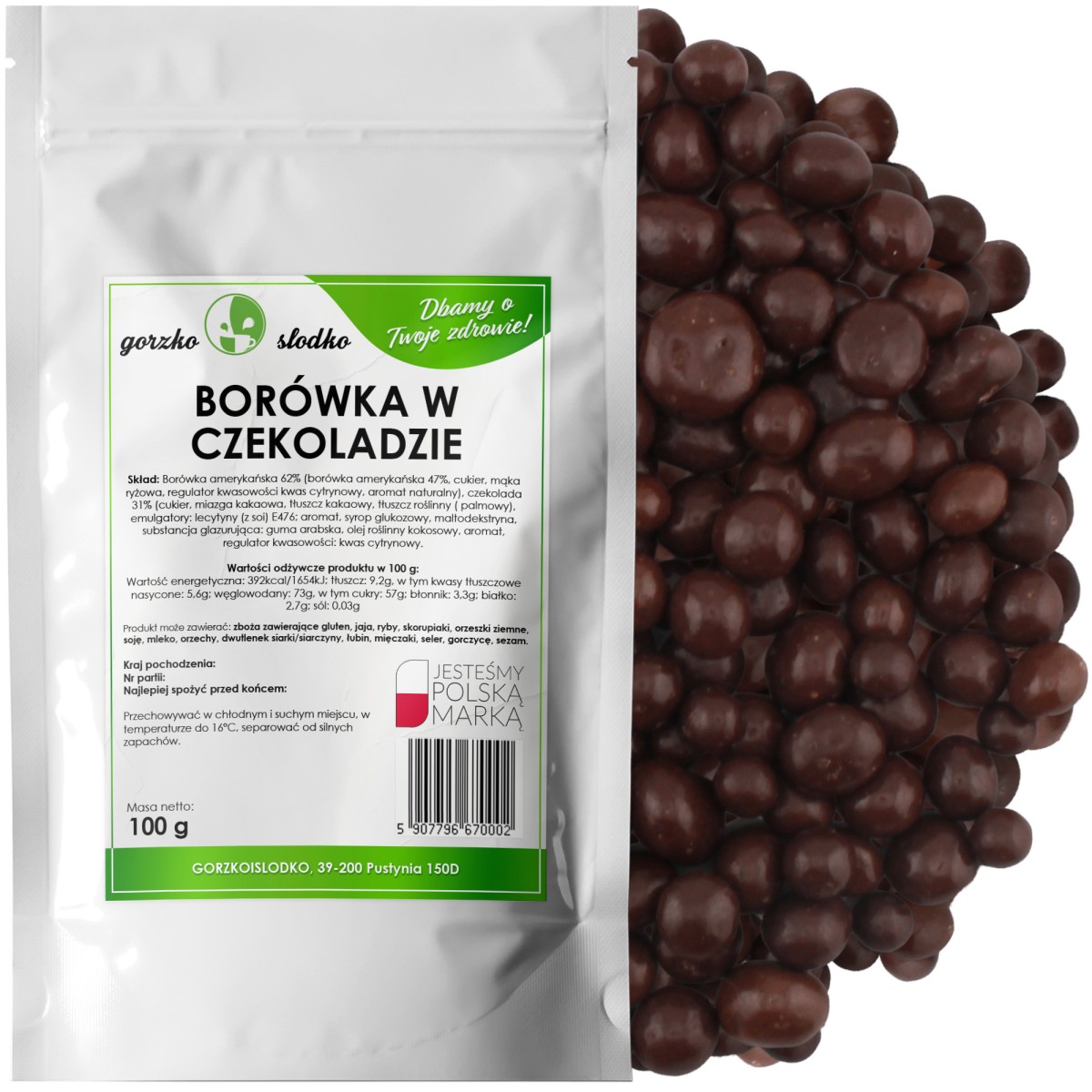 Borówka w czekoladzie 100g