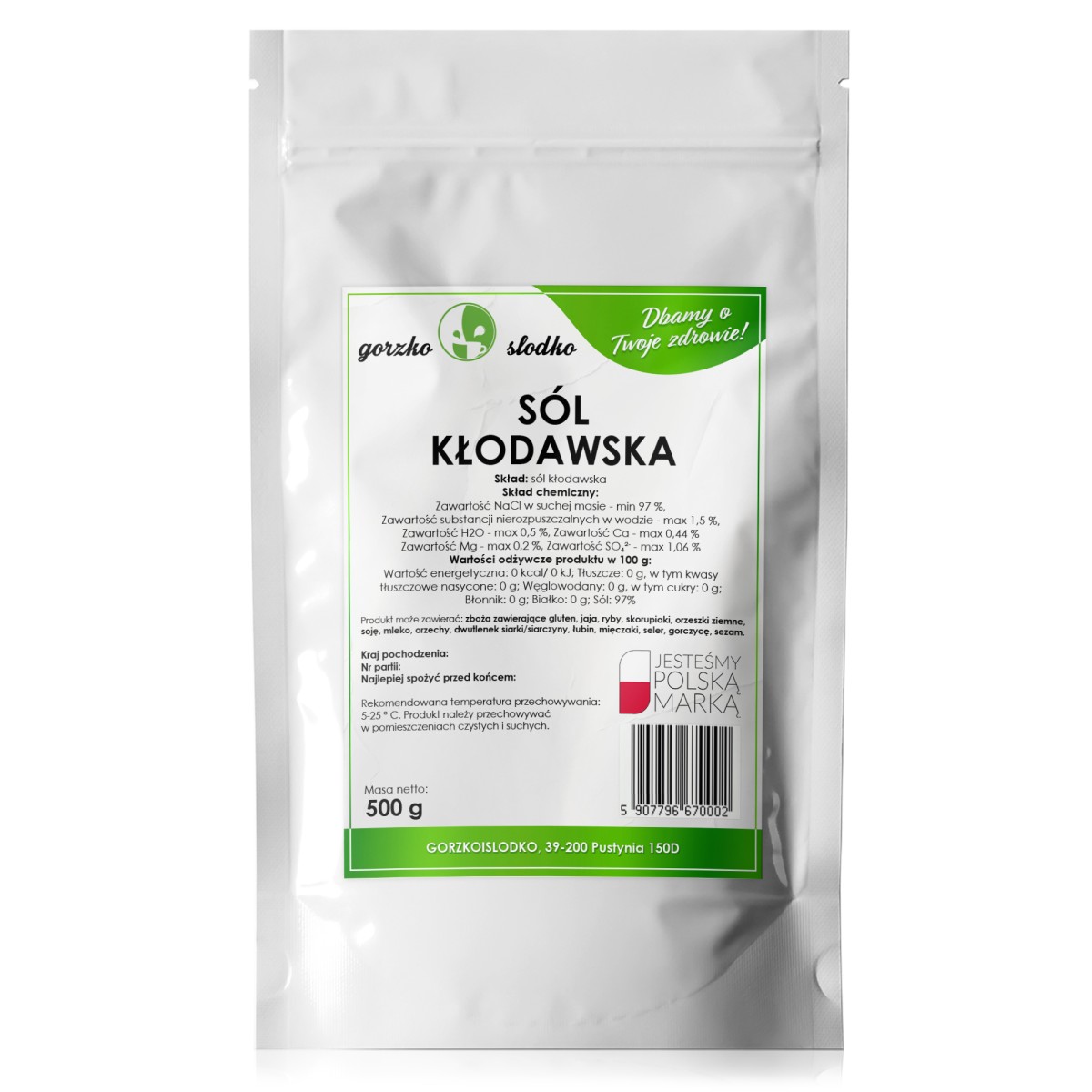 Sól kłodawska drobna biała