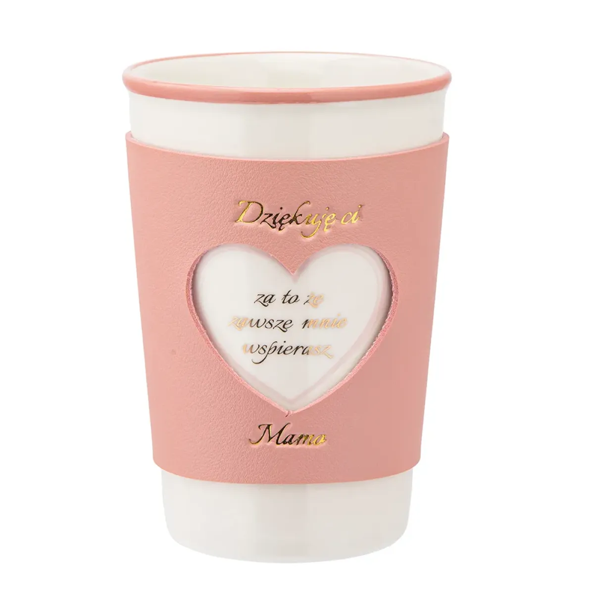 Kubek dla mamy - porcelanowy kubek z opaską 420ml
