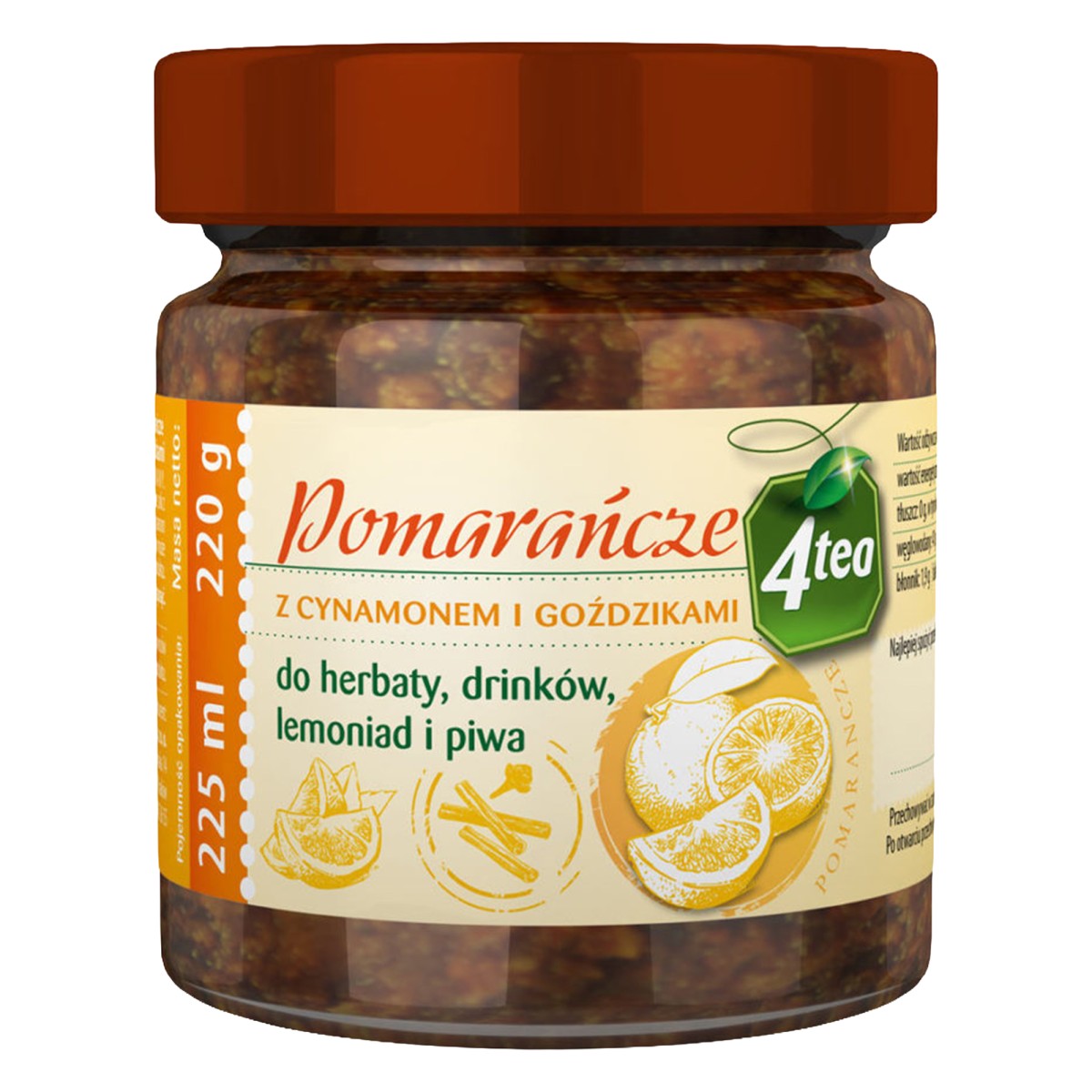 Pomarańcze z cynamonem i goździkami 225 ml