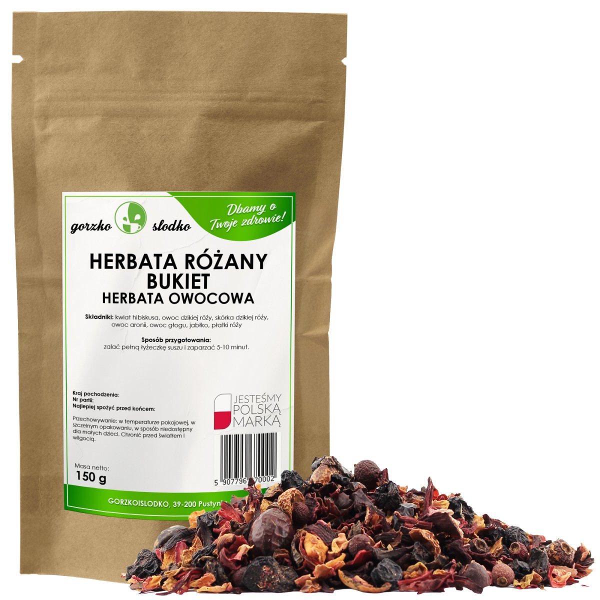 Herbata różany bukiet - mieszanka owocowo - kwiatowa 150g