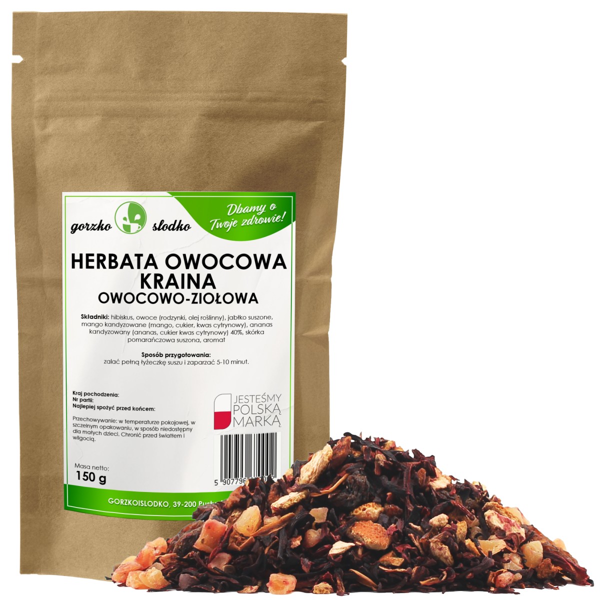 Herbata owocowa kraina - kompozycja herbaciana 150g
