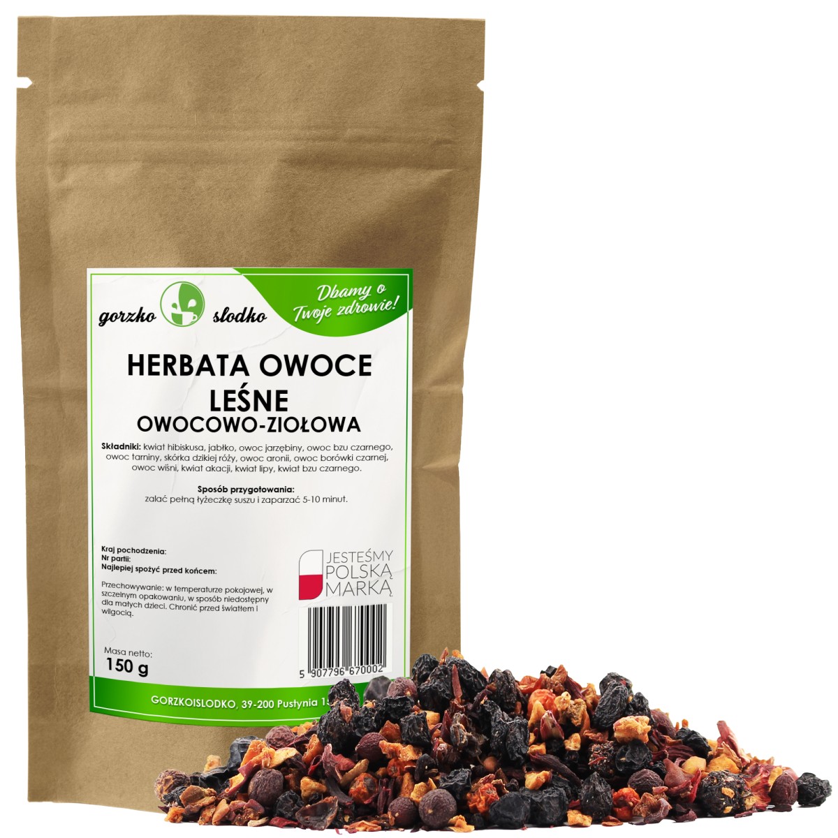 Herbata owoce leśne - kompozycja owocowo - ziołowa 150g