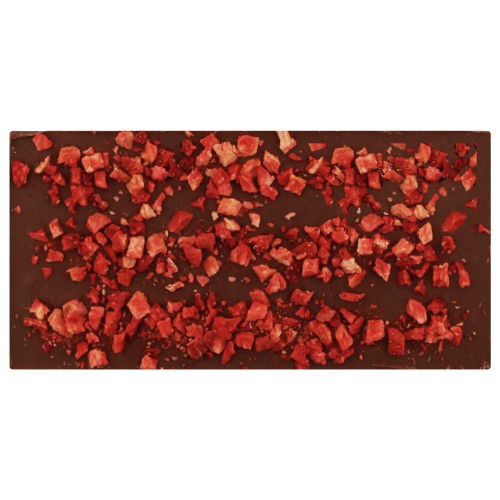 Czekolada mleczna z truskawkami liofilizowanymi 100g